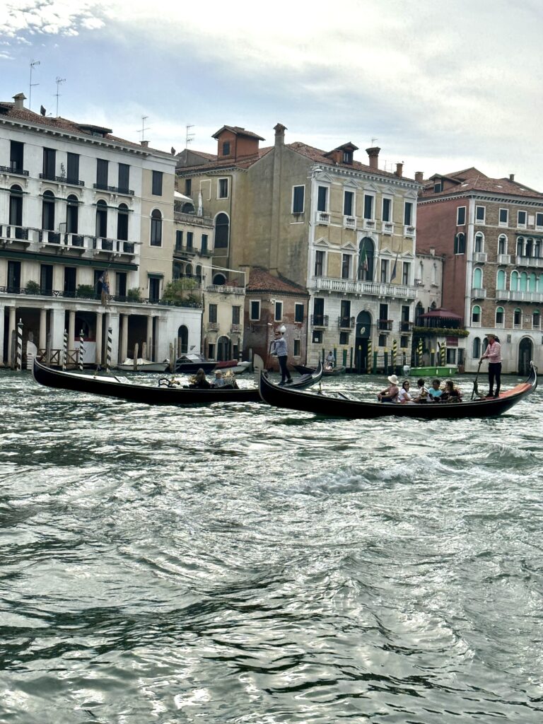 Venetian Gondolas are everywhere on the Grand Canal