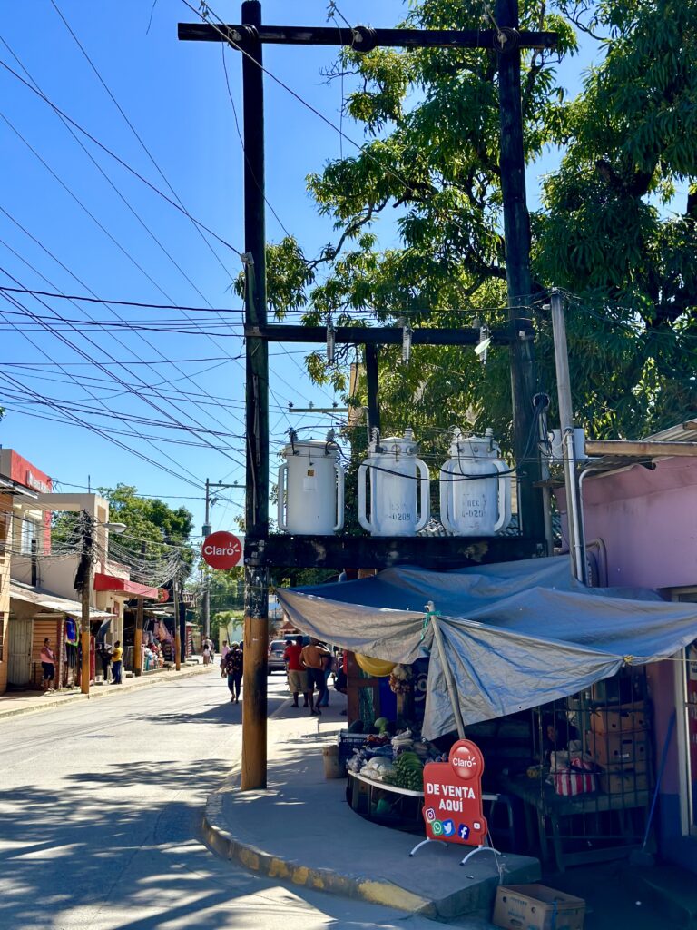Low-perched power transformers on Maine Street