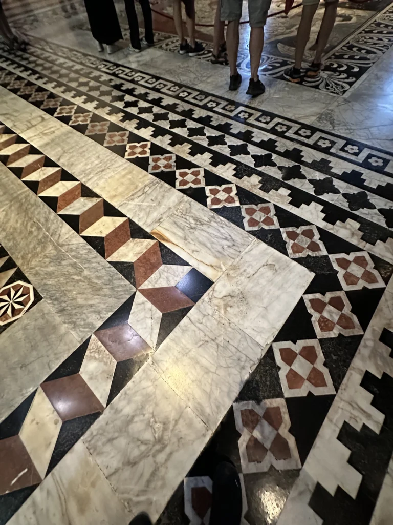 The main feature of the Duomo di Siena are these exquisite inlaid marble floors.
